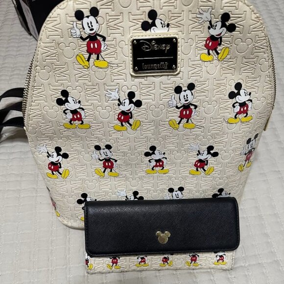 Loungefly Handbags - Loungefly Disney Mickey Mouse backpack and wallet